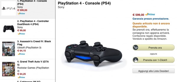 Playstation 4 su amazon.it