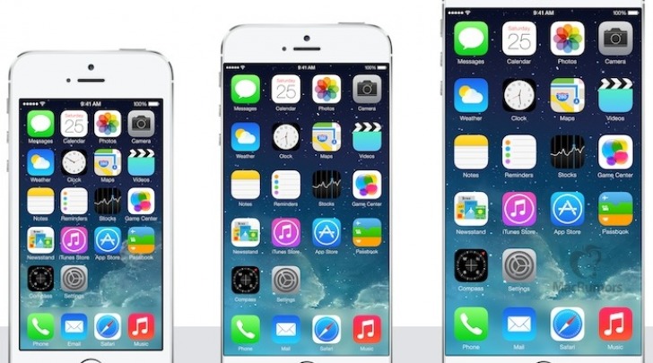 Confronto iPhone 5S, 6 da 4,7' e 6 da 5,5'